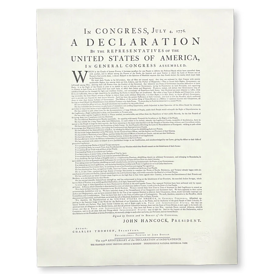 America250™ Declaration of Independence