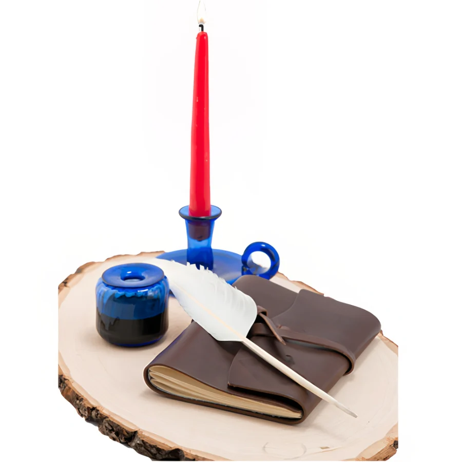 Cobalt Glass Inkwell - Image 2