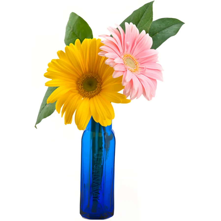 Cobalt Mustard Bottle - Image 2