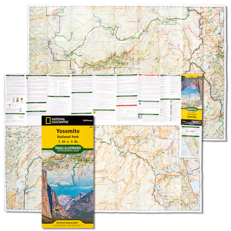 Yosemite National Park Trails Illustrated Topographic Map - Image 4