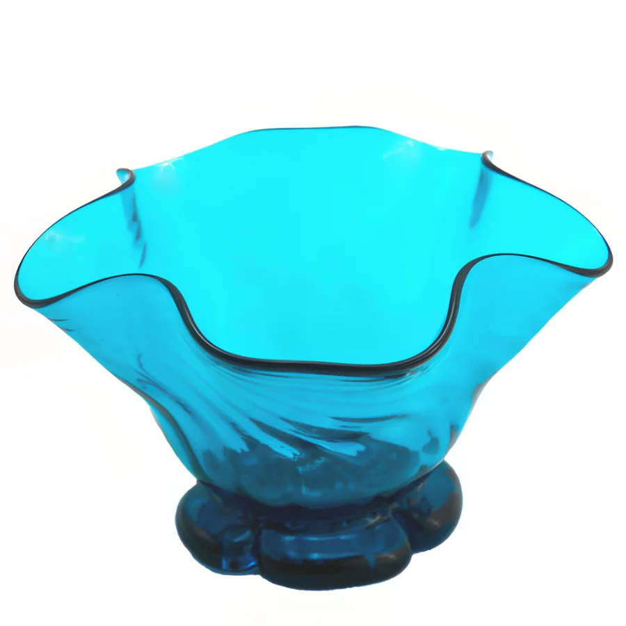 Teal Wavy Bowl - Image 2