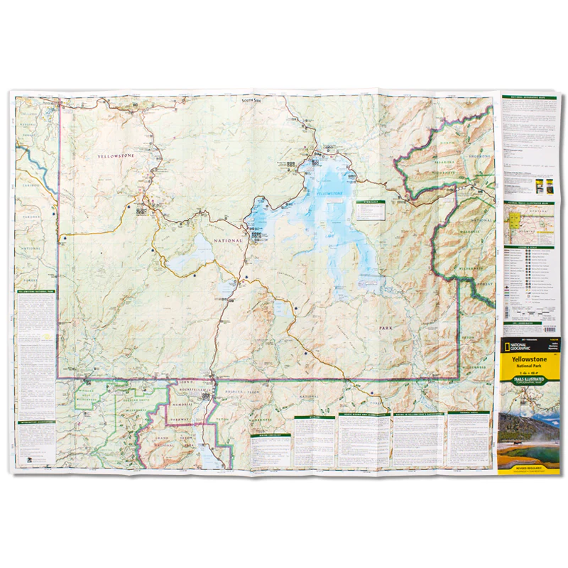 Yellowstone National Park Trails Illustrated Topographic Map - Image 2
